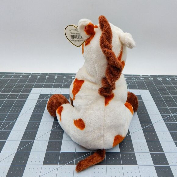 Ty Pluffies Gallops Horse White Brown Spotted Pony 2005 Tylux Stuffed Plush - Picture 5 of 13
